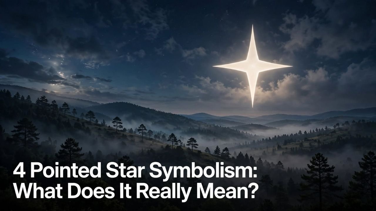 A four-pointed star is a simple symbol that can carry many meanings. People use it in spiritual practices, religious art, jewelry, tattoos, decorations, and modern designs.