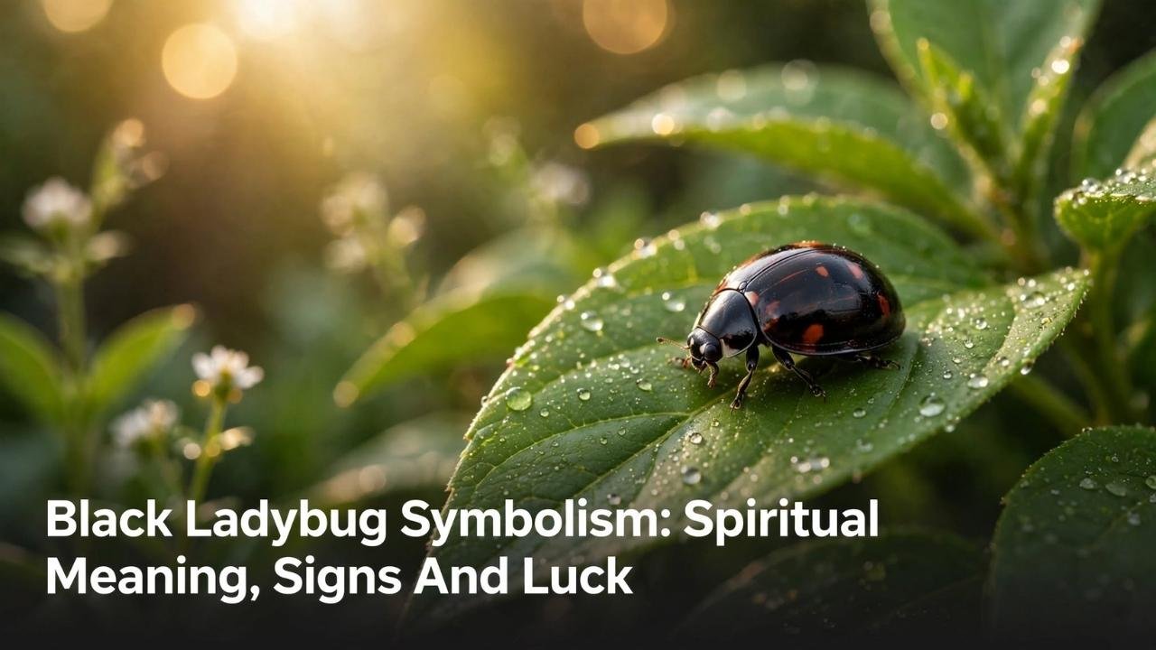 Black ladybug symbolism often connects with protection, transformation, inner strength, resilience, mystery, and personal growth.