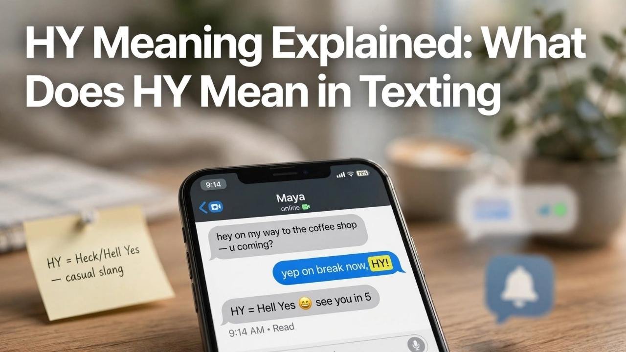 The HY meaning can change depending on the conversation. In many messages, HY works as a short form of “Hey” or “Hi.”