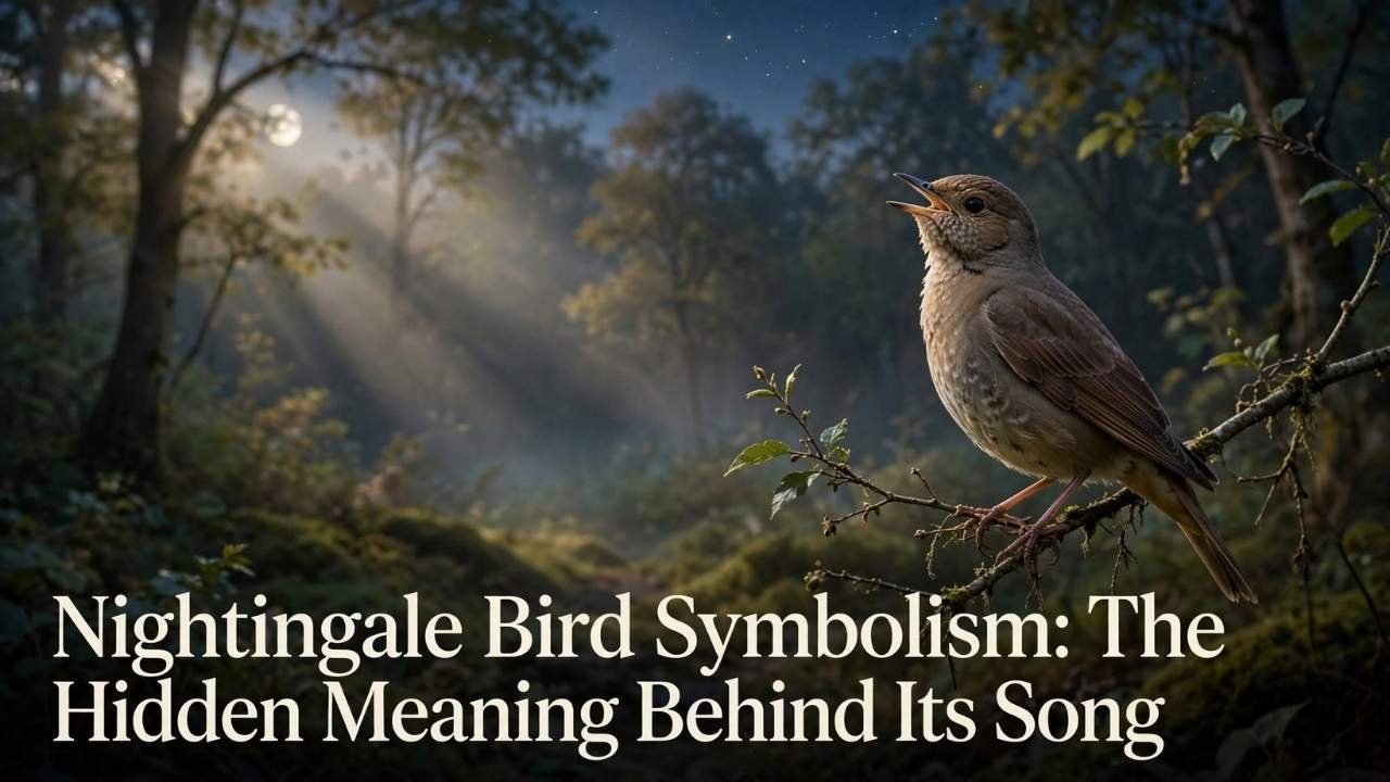 Nightingale bird symbolism often connects this songbird with love, longing, hope, healing, creativity, and emotional expression.