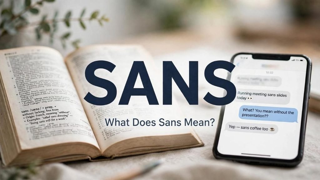 What Does Sans Mean?