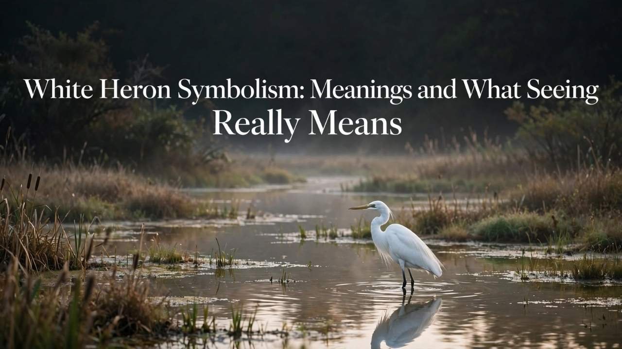 A white heron is a graceful bird often linked with peace, patience, wisdom, and spiritual awareness.