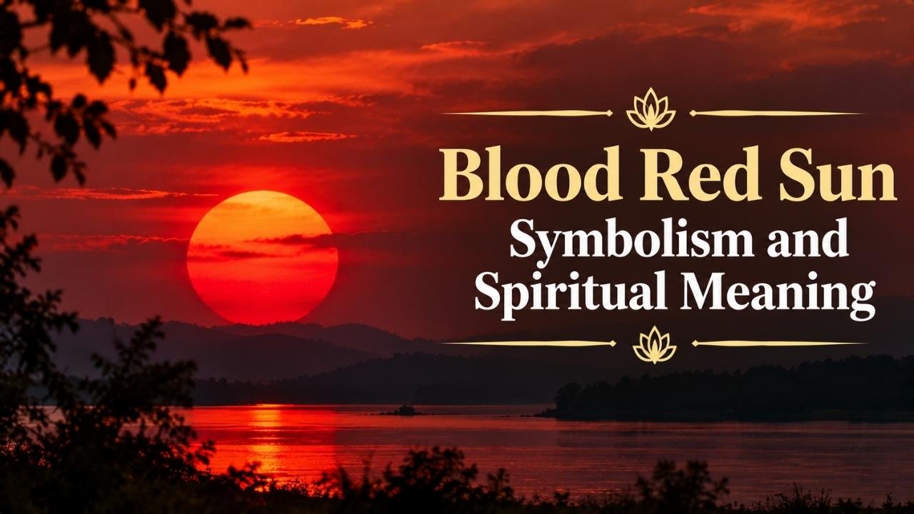 A blood red sun can look strange, powerful, and even a little unsettling.