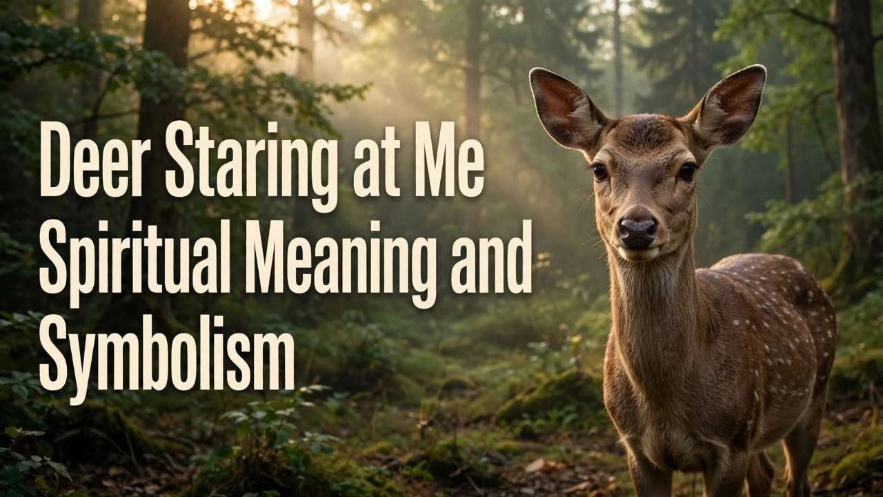 The Deer Staring at Me Spiritual Meaning often connects with gentleness, intuition, peace, and awareness.