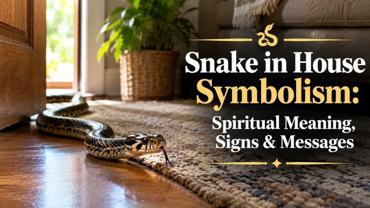 The snake in house symbolism is often linked with transformation, renewal, healing, intuition, protection, and hidden truths.
