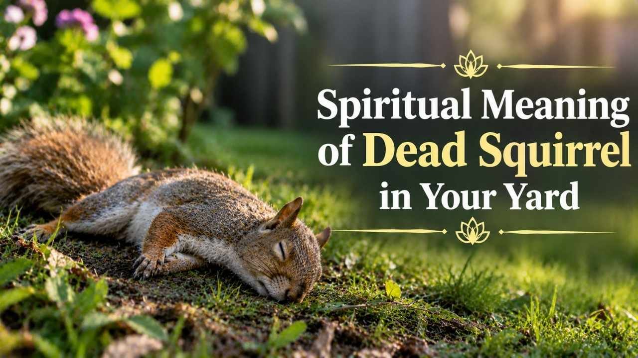 The spiritual meaning of a dead squirrel in your yard often connects with change, endings, new beginnings, personal growth, and letting go of the past.