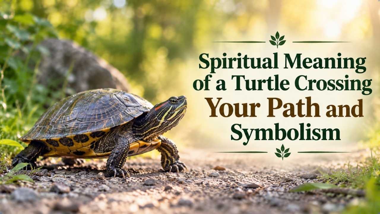 The spiritual meaning of a turtle crossing your path often relates to patience, protection, wisdom, and personal growth.