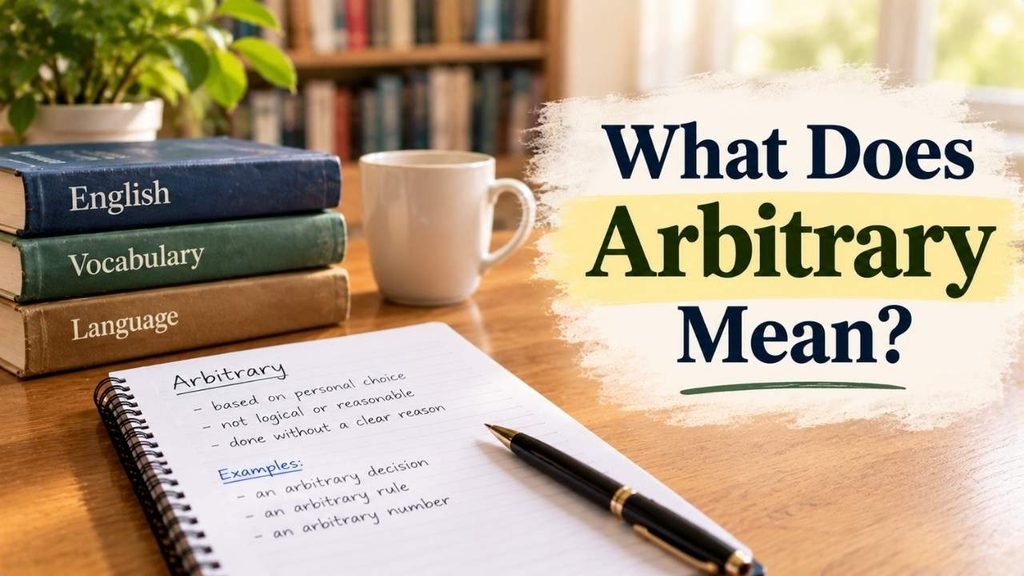 What Does Arbitrary Mean?