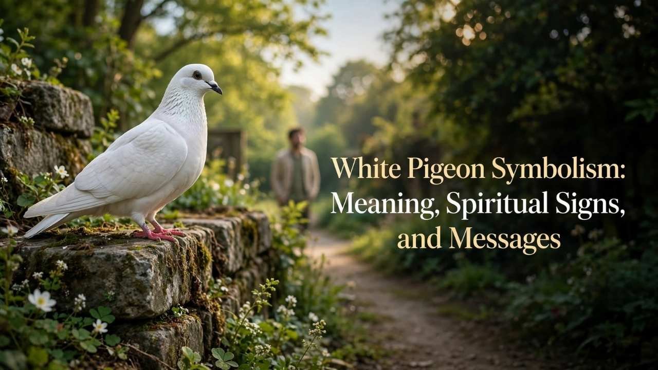 White pigeon symbolism has a long connection with peace, purity, hope, love, and spiritual guidance.
