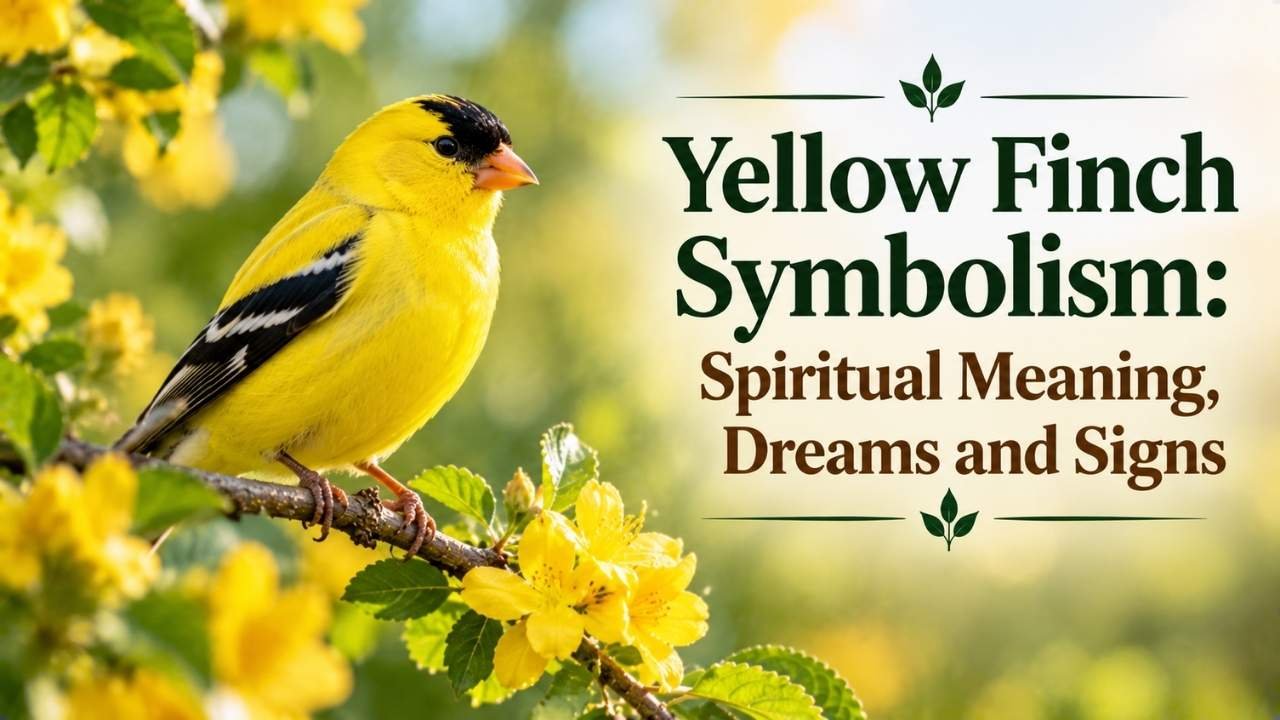 Yellow finch symbolism often connects with joy, hope, freedom, and new beginnings.